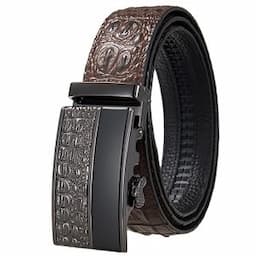 Designer High Quality Luxury Men Customized Leather Belts With Genuine Crocodile Leather Man Length Belts