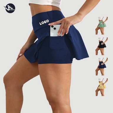 Custom Quick Dry 2 Side Inner Pockets Athletic Skorts Sports pickleball Women Golf Clothing Tennis Wear Skirts For Women