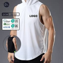 Wholesale Price Wholesale Custom Solid Comfortable Cotton Sleeveless Gym Workout Fitness Men'S Hoodies