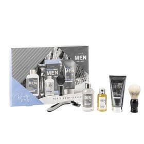 Private Label Cleansing 2-in-1 Beard Oil Men Shaving Grooming Gift Set with Brush & Shaver