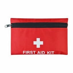 Medical Equipment Mini First Aid Kit Red Travel Nylon Emergency Pouch Bag with Zipper