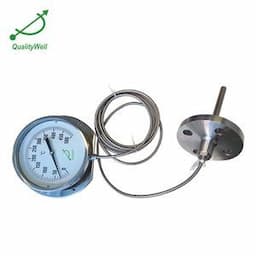 Shakeproof Requirement Refrigeration Plant Marine Machinery Capillary Thermometer with Flange Thermowell