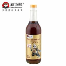 Hot Pressed Oil Manufacturer Seasoning Oil Mason Jar Sauce Grandmaster 500ml Pure Sesame Oil for Supermarkets, Food Industry