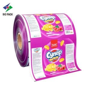 Custom Print Plastic Film Foil Laminated Heat Sealable Flexible Film Potato Chips Snack Food Cookie Biscuit Packaging Material Roll Film