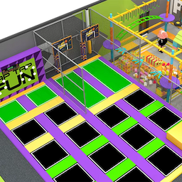 Pokiddo Custom-Size Indoor Trampoline Park Premier Quality with Free Design for Commercial Outdoor Use