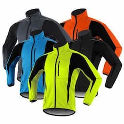 Custom logo waterproof fleece warm cycling clothing men's top jacket windproof rushing jacket winter cycling thick jacket