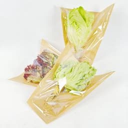 Fresh vegetable produce with root used Kraft paper packaging bag with waterproof sleeve inside