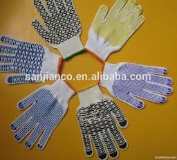 PVC Dotted Glove, Industrial Safety Gloves Sjie14006