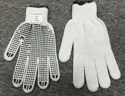 Industrial Safety Knitted Dotted White Cotton Hand Work Gloves for Wholesale Ship (SJIE1002)