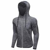 Wholesale Mens Best Zip up Hoodies Outerwear Jackets for Men with Reflective Tape Pocket at Left Sleeve