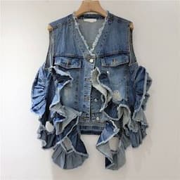 Wholesale 2023 Spring New European Style Personalized Stylish Denim Vest Versatile Fashion Women's Vest