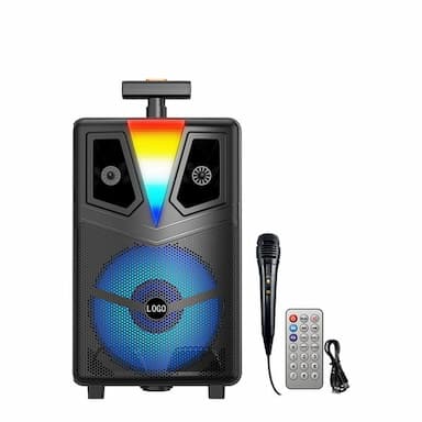 Hot sell ZQS8157 factory OEM  custom 20W power single 8 inch wireless trolley bluetooth speaker for outdoor