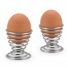 Decorated Metal Iron Wire Egg Cup Spiral Kitchen Breakfast Hard Boiled Spring Holder Egg Cup For Home Decoration Centerpieces