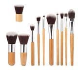 Makeup Brush Set with Bamboo Handles