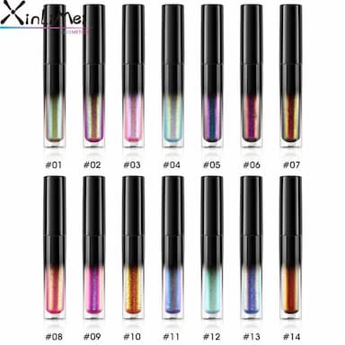 Private Logo High Quality Super Shimmer Holographic Metallic Spark Lip Gloss Waterproof Matte Chameleon Liquid Lipstick