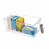 Pet Material Non-Toxic Plastic Food Storage Container Bin with Handle for Kitchen