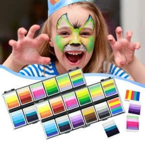 Customized Professional Face Paint Water Based Split Face Body Paint Palette for Kids Makeup