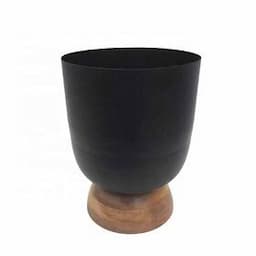 Wholesale Bulk Fancy Design Modern High Quality Metal And Wooden Flower Vase For Home Decor Table Top Wall Floor Decorative