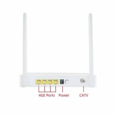 2.4G WIFI 2 Antennas XP6426 ONU Modem with 1GE+3FE WIFI Used GPON EPON ONT Remote Control for Fiber Optic Equipment FTTA FTTX