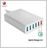 [Qualcomm Certified]Quick Charge 2.0 USB Charger 60W Quick Charge 2.0 Adaptive Fast Charger Adaptive Charger