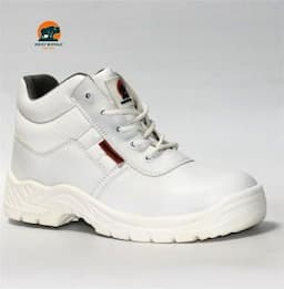 Rocky Buffalo Laced Hospital MID-Cut PU Sole White Safety Shoes