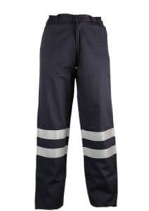 Navy Mens Safety Reflective Flame Retardant Work Pants