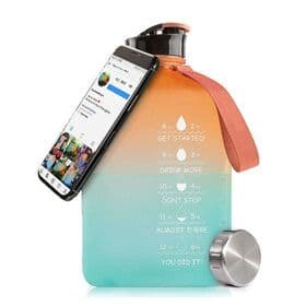 water bottle with magnetic cell phone holder,  2700ml water bottle phone magnet, sport bottels with magnet phone holder