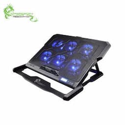 Best sell portable model max 6 fans 17 inch laptop notebook 2 USB hub LED light LCD screen cooler