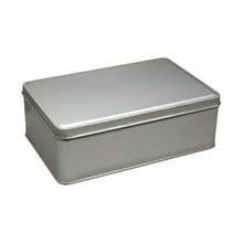 Custom rectangular metal tin box