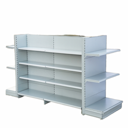 Customized Retail Display Rack Factory Perforated Back Panel Shelf Steel Stand Storage Racking Metal Gondola Wood Store Use