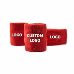 Custom Sports Embroidered Cotton Sweatbands For Rainbow Terry Sweat Wrist Band Embroidery Sweatband Cycling