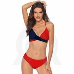 High Waist Luxury Bandeau Letter Swim Wear Designer Swimsuit Set Sexy Bikinis Woman Swimwear