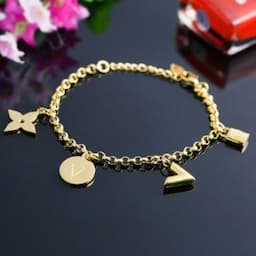 Optional Male and Female Accessories, Titanium Steel Jewelry Factory Processing Custom V-Letter Accessories Bracelet