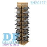 Shoe Rack Custom Retail Store Floor Wooden Shoe Display Stand MDF/Acrylic Display Rack Four Sided Rotating Sneaker Display Stand