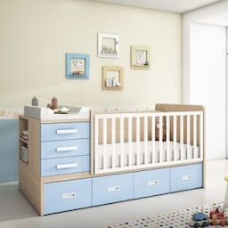 Nova Hot Sale Newborn Baby Cot Infant Room Furniture Solid Wood Bebe Bed Crib with Changing Table Cabinet