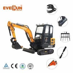 Everun CE EPA Ere25 2.2t Diesel Mining Farm Chinese Equipment Micro Crawler Small Mini Excavator for Sale