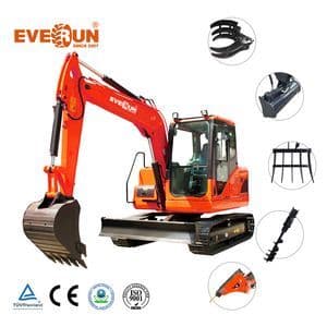 Everun Chinese CE Approved Ere80 8ton Heavy Equipment Mini Excavator Machinery with Timely Service