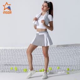 Ingorsports Women Sports Fitness Clothing Tennis Wear Casual Sport Wear Workout Set Women Gym Yoga Sports Wear