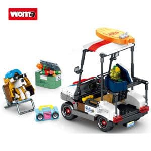 Woma Toys C0296 OEM ODM CPC Kids Educational Assemble Animal Camp Car Beach Buggy Building Blocks Brick Set Decompression Juguetes DIY Toy