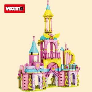 Woma Toys Own Brand Student Home Decor Kids Girl Moc Princess Castle Puzzle Game Assemble Brick Building Blocks Set DIY Toy Gift