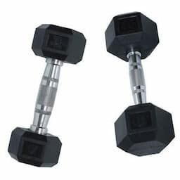 Hot Selling Arm Fitness Equipment 10kg Cast Iron Hexagonal Dumbbell Set Gym Custom Hex Rubber Dumbbell