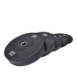 Sale Indoor Exercise Equipment Black Rubber Bumper Weight Plates 51mm Hole Kg or Lbs Gym Barbell Plates