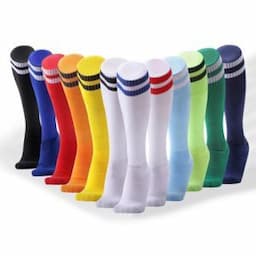 Wholesale Fashion Black White Stripe Team Youth Men Sport Stocking Football Socks