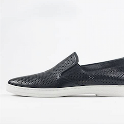 Men's Perforated Leather Slip-On Sneakers