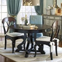 Round Dining Table with Two Chairs