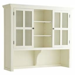 White Glass-Front Buffet