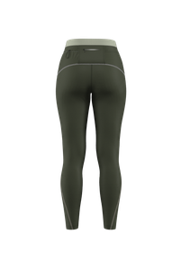 Womens Green Pocket Yoga Leggings