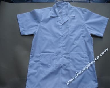 Short-sleeve lab coat