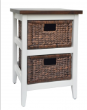 Two-Tiered Basket Storage End Table